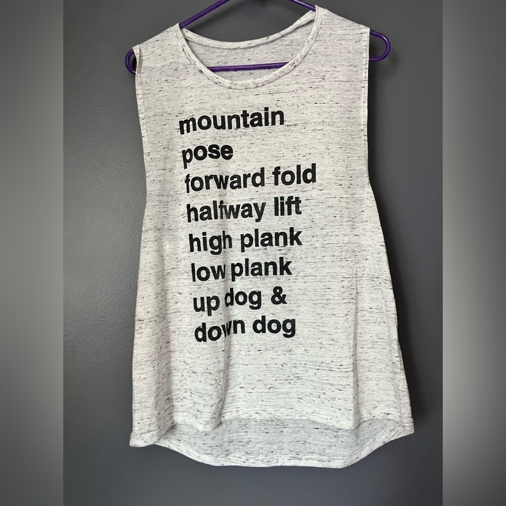 Gray Sleeveless Yoga Top